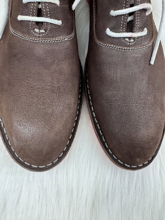 Heschung 1934 Veritable Cousu Suede Oxford Shoes Brown Red Sole US 11.5 main image 15